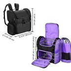 Byootique Pro Artist Makeup Barber Bag Backpack Travel