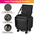 Byootique Cosmetology Hair Stylist Rolling Case with Backpack
