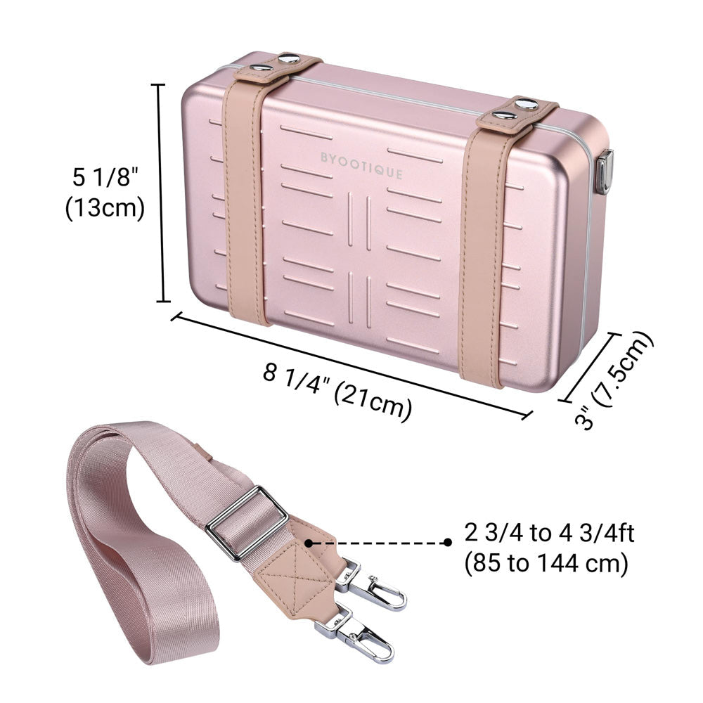 Byootique Mini Crossbody Handbag Hard Shell Snap Closure