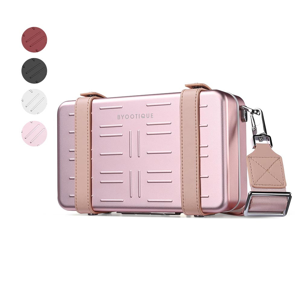 Byootique Mini Crossbody Handbag Hard Shell Snap Closure