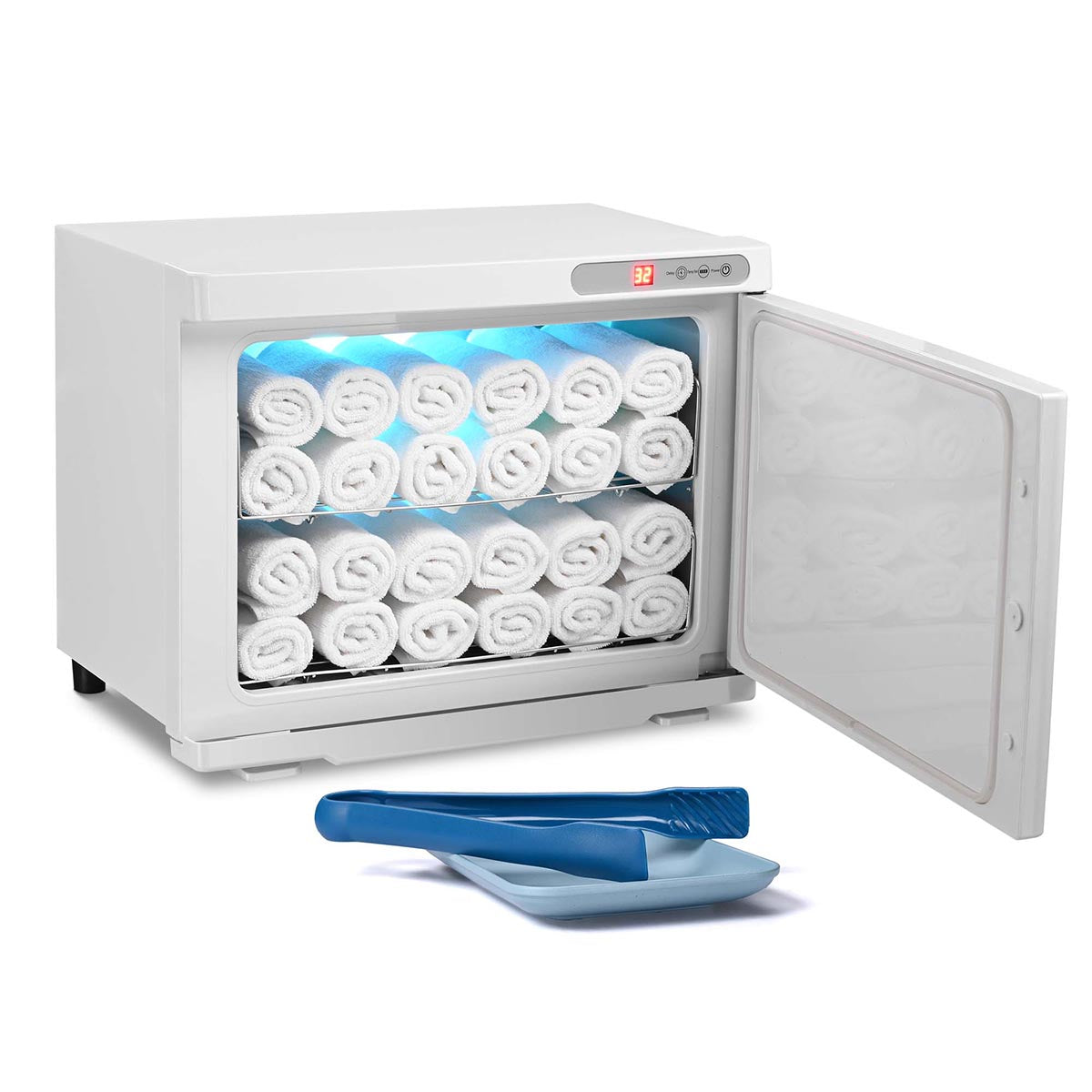 Yescom 23L Heated Towel Warmer UV Sterilizer Cabinet 2-Layer