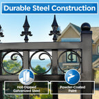 14x6 ft Steel Sliding Driveway Gate