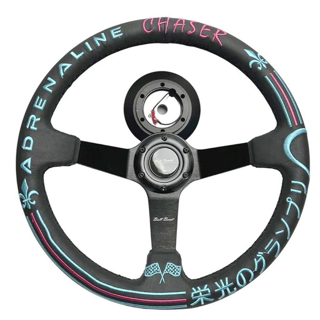350mm Steering Wheel + Short Hub Adapter Kit For Mazda Miata RX-7 RX-8 MX-3 MX-6