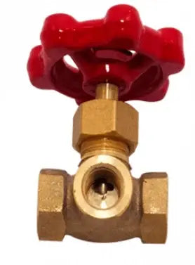 3-Way Test Valve 1/4" Durable Brass Alloy for Fire Systems
