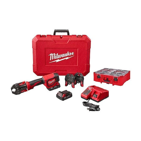 M18 PACKOUT Sub Compact Cordless Press Tool Kit + PACKOUT Organizer, For 3/8 in to 1 in 18 V DC