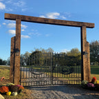 14x8 ft Steel Dual Swing Driveway Gate