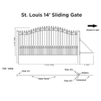 14x6 ft Steel Sliding Driveway Gate