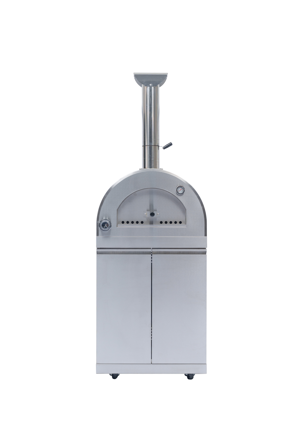 128" 120,000 BTU 6-Burner Outdoor Kitchen Island Grill with Pizza Oven