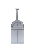 128" 120,000 BTU 6-Burner Outdoor Kitchen Island Grill with Pizza Oven