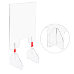Yescom Sneeze Guards with Window Acrylic Desk Partitions 24x24" 4-Pack