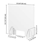 Yescom Sneeze Guards with Window Acrylic Desk Partitions 24x24" 4-Pack