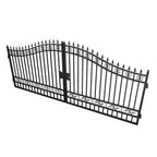 16x8 ft Steel Dual Swing Driveway Gate