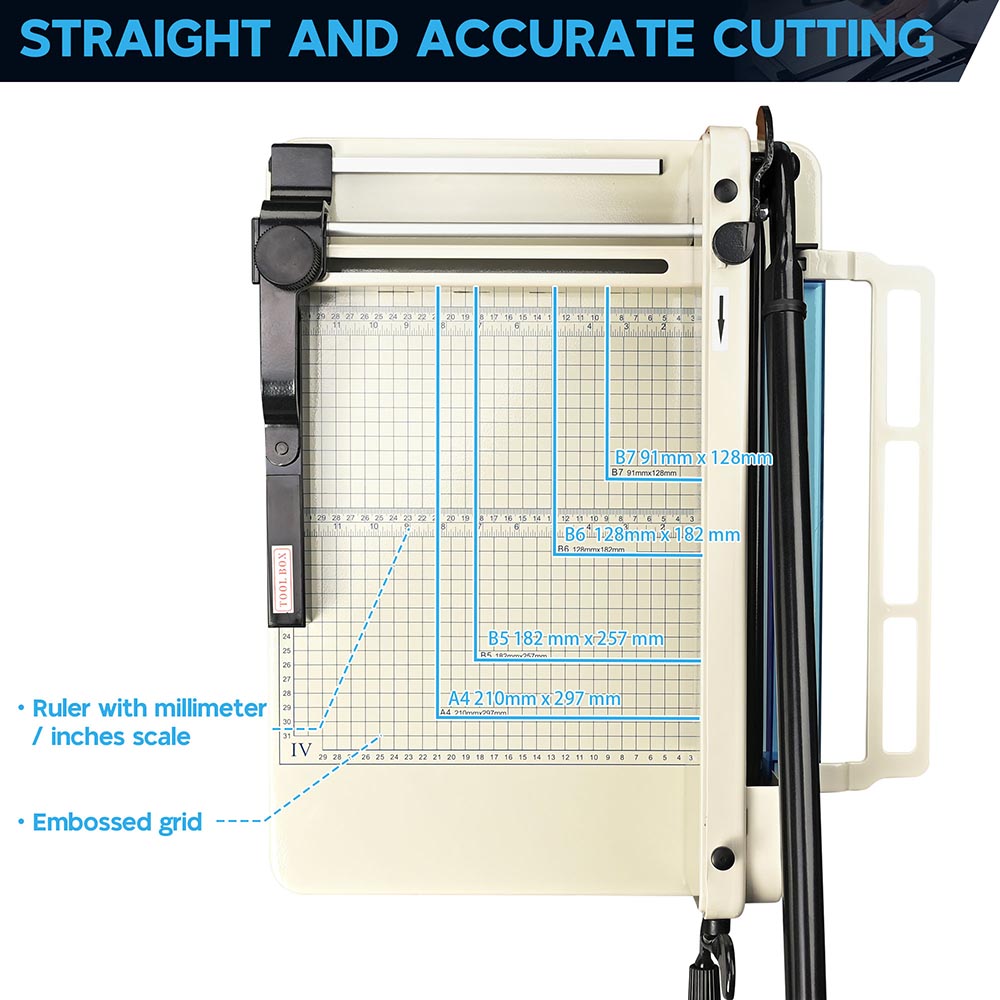 Yescom 12" Heavy Duty Stack Paper Cutter Trimmer A4