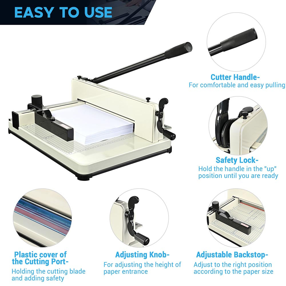 Yescom 12" Heavy Duty Stack Paper Cutter Trimmer A4