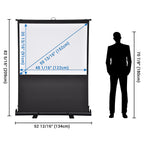 InstaHibit Floor-Standing Pop Up Projector Screen 60" 4:3