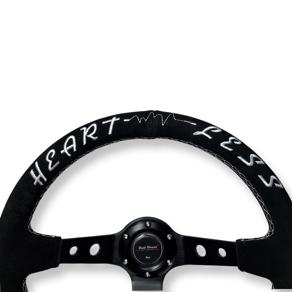 3"DEEP DISH 6-BOLT STEERING WHEEL BLACK SUEDE FOR Dodge GM Buick Chevy Vehicles