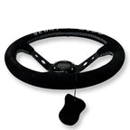 3"DEEP DISH 6-BOLT STEERING WHEEL BLACK SUEDE FOR Dodge GM Buick Chevy Vehicles