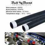 AN16 16AN Black Nylon Braided Stainless Steel Hose / Sold Per Foot