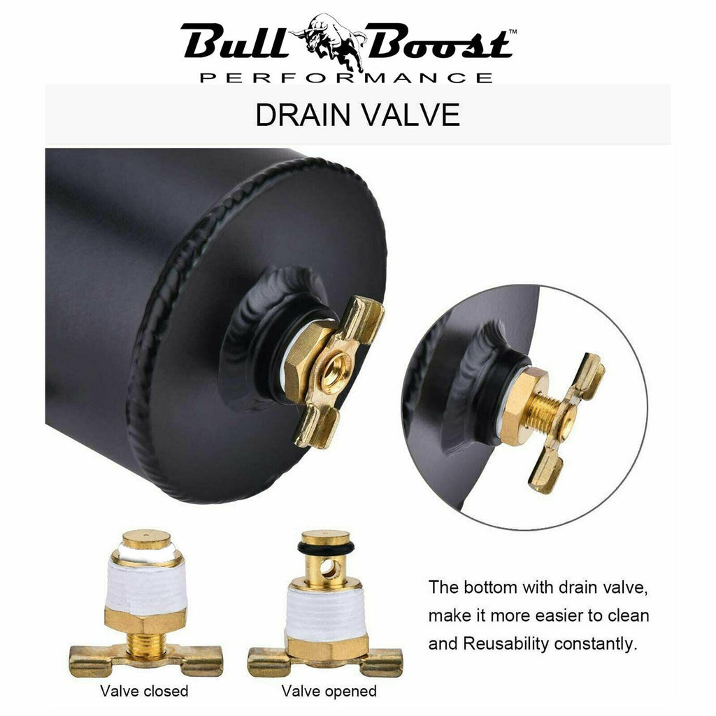 Pro Series Universal Oil Catch Can  2 Port -10AN Breather 750mL Baffle Tank