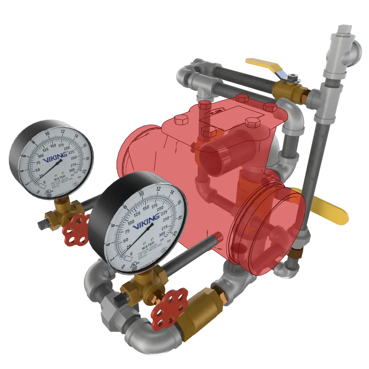 Model J-1 Alarm Check Valve Horizontal Loose Trim
