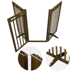 Yescom 3-Panel Folding Wood Pet Gate Crate Baby Barrier 60x36in
