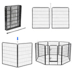 Yescom Heavy Duty Dog Playpen 40" Tall 32-Panel Puppy Pen Metal
