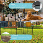 Yescom Heavy Duty Dog Playpen 48" Tall 8-Panel Puppy Pen Metal