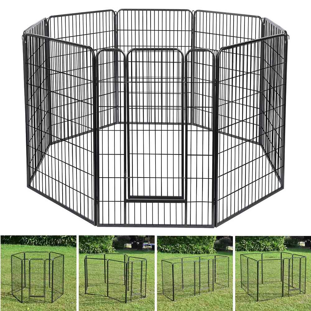 Yescom Heavy Duty Dog Playpen 48" Tall 32-Panel Puppy Pen Metal