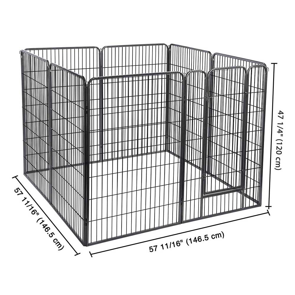 Yescom Heavy Duty Dog Playpen 48" Tall 32-Panel Puppy Pen Metal