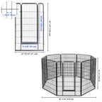 Yescom Heavy Duty Dog Playpen 48" Tall 8-Panel Puppy Pen Metal