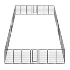 Yescom Heavy Duty Dog Playpen 48" Tall 32-Panel Puppy Pen Metal
