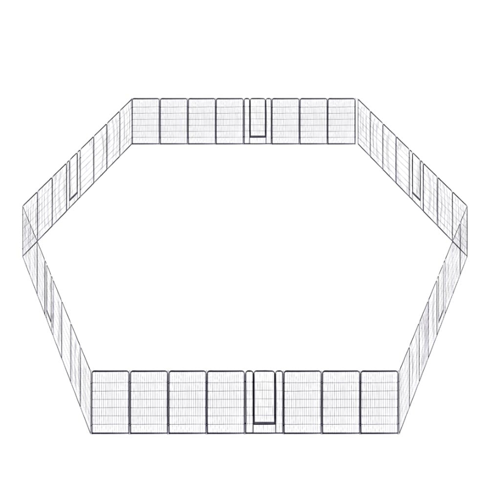 Yescom Heavy Duty Dog Playpen 48" Tall 48-Panel Puppy Pen Metal