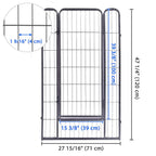 Yescom Heavy Duty Dog Playpen 48" Tall 6-Panel Puppy Pen Metal