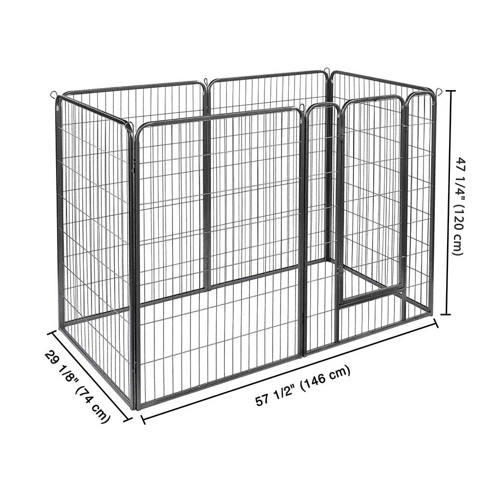 Yescom Heavy Duty Dog Playpen 48" Tall 24-Panel Puppy Pen Metal