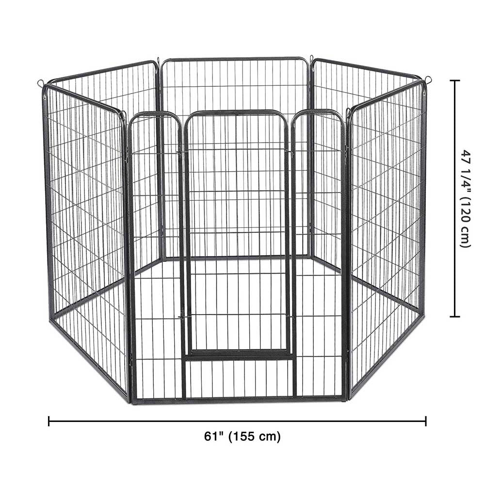 Yescom Heavy Duty Dog Playpen 48" Tall 12-Panel Puppy Pen Metal