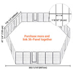 Yescom Heavy Duty Dog Playpen 48" Tall 36-Panel Puppy Pen Metal