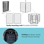 Yescom Heavy Duty Dog Playpen 48" Tall 6-Panel Puppy Pen Metal