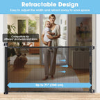 Yescom Retractable Dog Gate for Stairs 71"x33"