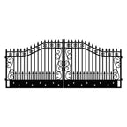18x8 ft Steel Dual Swing Driveway Gate