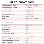 Yescom 24" Front Wheel Electric Bicycle Motor Kit 36v 750w