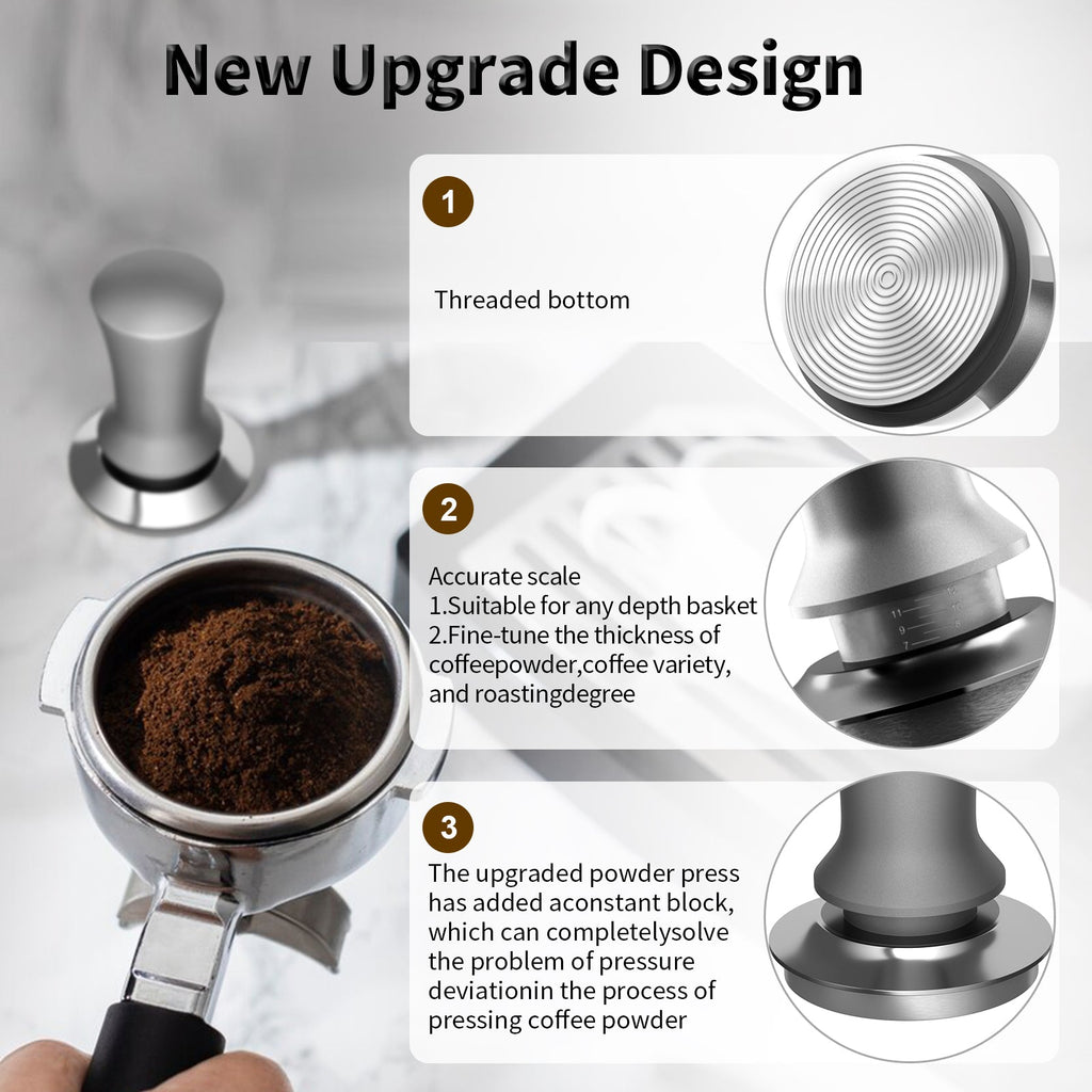 58mm Espresso Coffee Tamper with Adjustable Depth & Constant Pressure