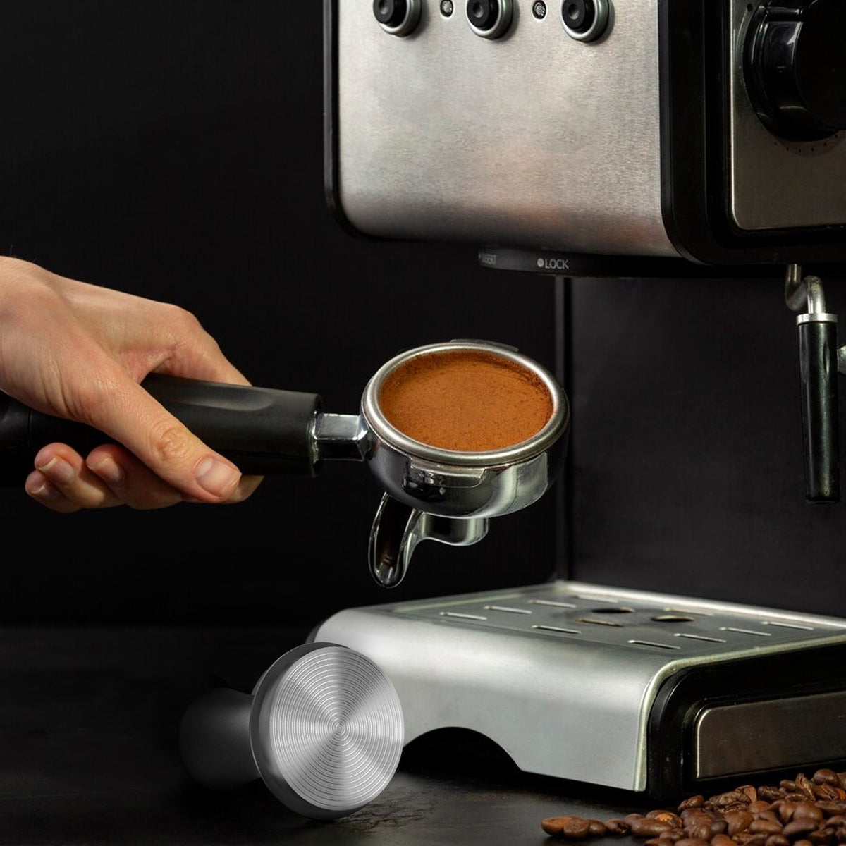 58mm Espresso Coffee Tamper with Adjustable Depth & Constant Pressure