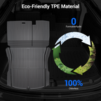 TESERY Trunk Mat With Backrest Mat for Model 3 Highland