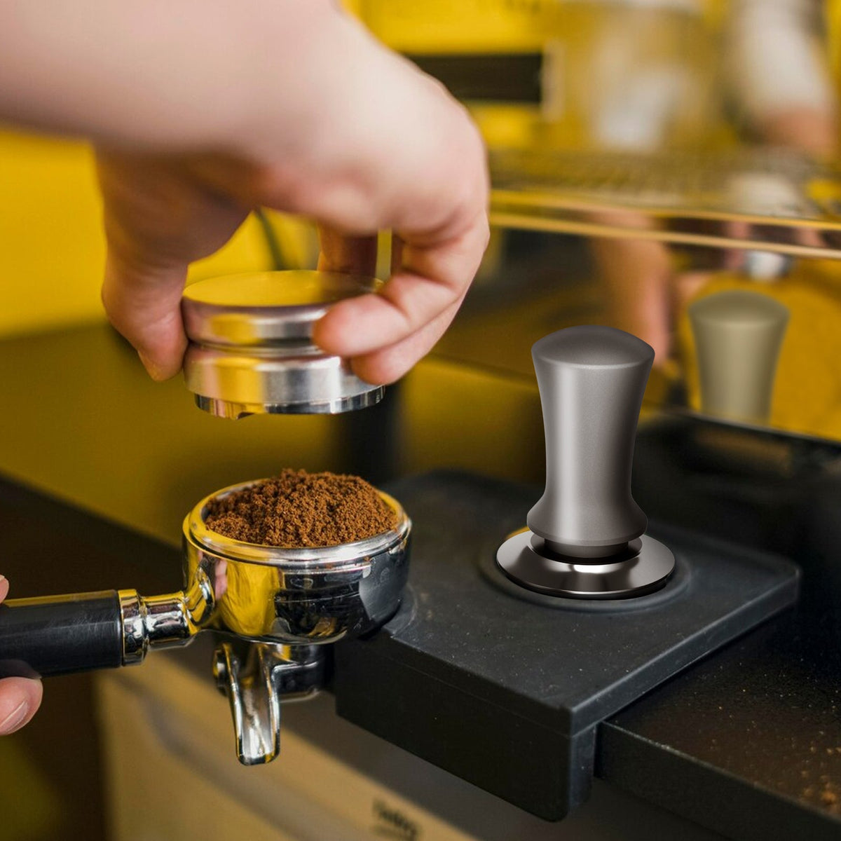58mm Espresso Coffee Tamper with Adjustable Depth & Constant Pressure