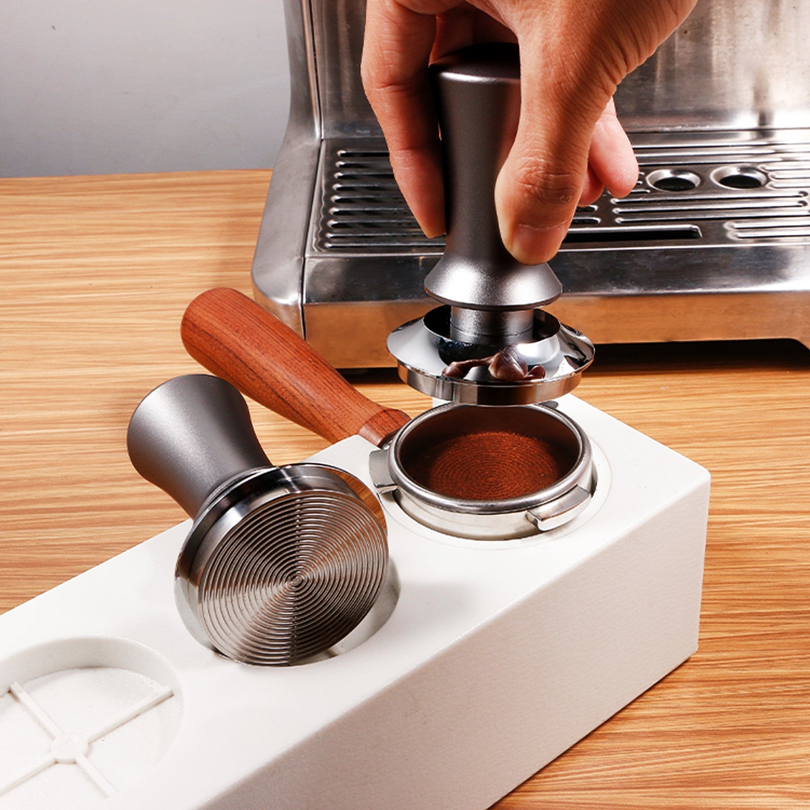 58mm Espresso Coffee Tamper with Adjustable Depth & Constant Pressure