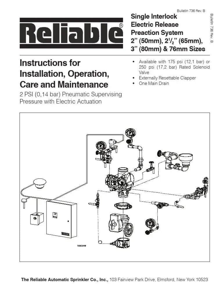 Trimpac® Model B-3 Single Interlock Preaction System Electric Release, Monitored