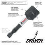 BOSCH ITDNSV205 5 pc. Driven 2-9/16 In. Impact Nutsetter Set