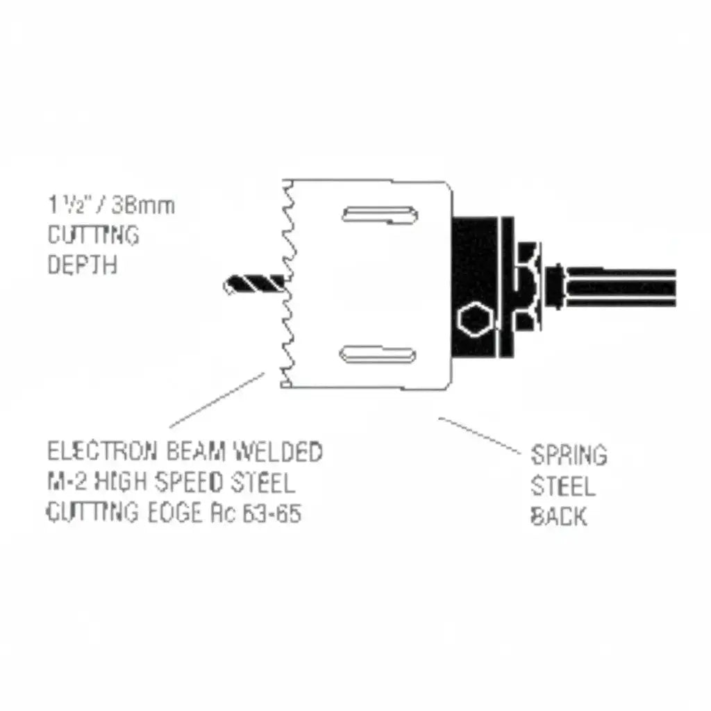 2 1/2" Bi-Metal Hole Saw for Cutting and Drilling