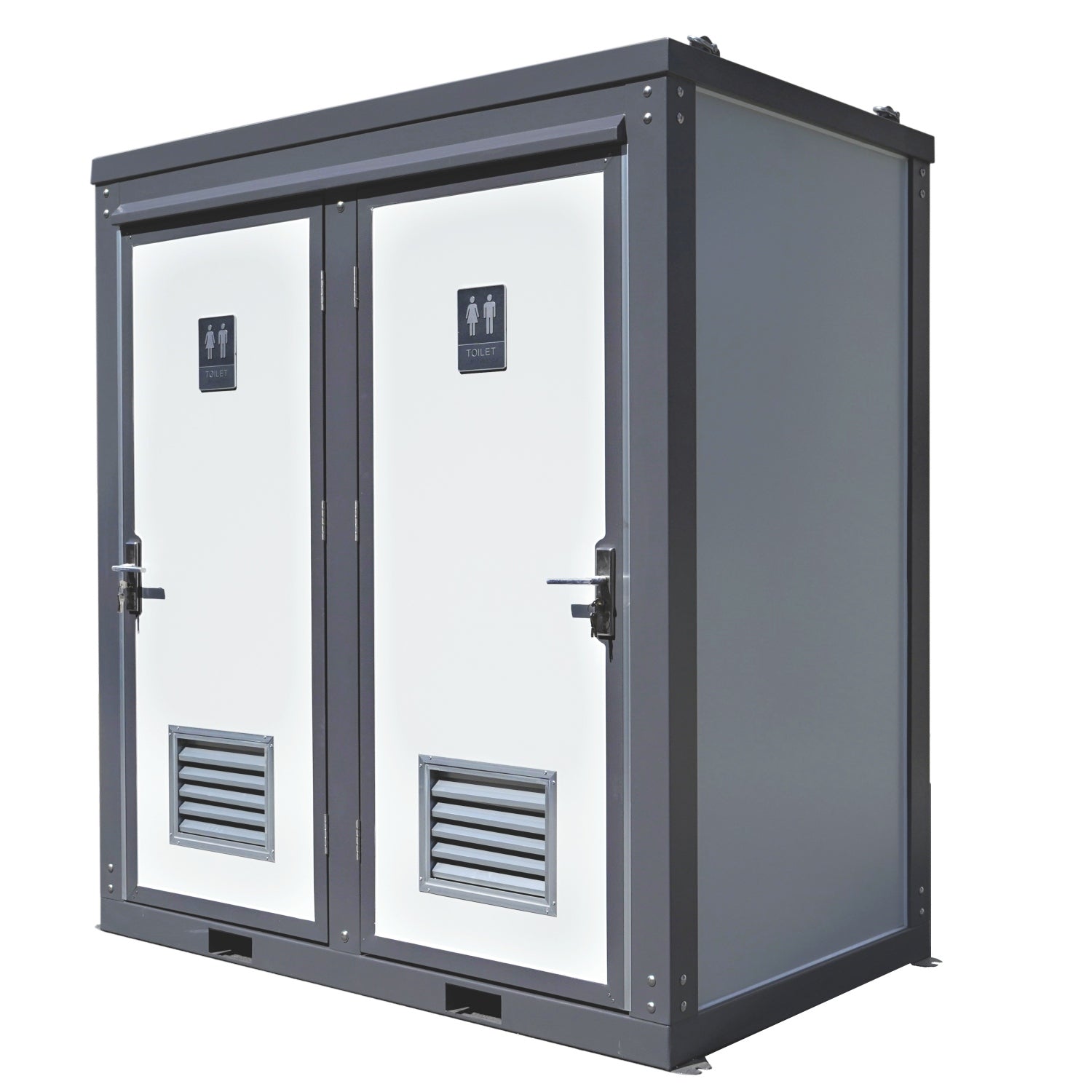 2 Private Toilet Stalls Portable Restroom
