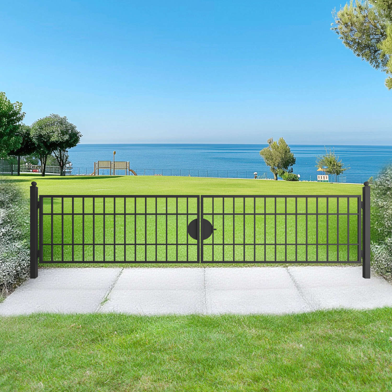 20 ft Steel Farm Driveway Gate